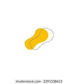 set of blob vector elements with hand draw graphic