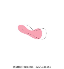 set of blob vector elements with hand draw decorative