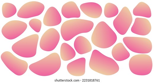 Set von Blobs abstrakte Form organische Banner Design Element Form Fleck. Vektorgrafik von flüssiger, runder Form flüssiger Amöbe