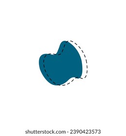 set of blobs with lines on the edges abstract