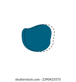 set of blobs with lines on the edges art