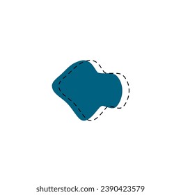 conjunto de blobs con líneas en los bordes grunge