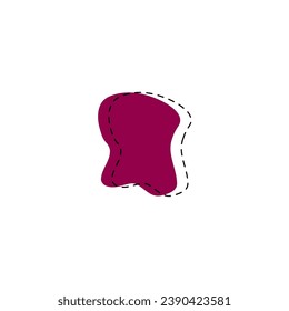 conjunto de blobs con líneas en los bordes ásperos