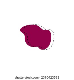 conjunto de blobs con líneas en los bordes pintadas