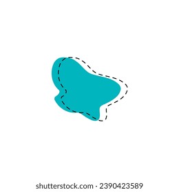 set of blobs with lines on the edges frame