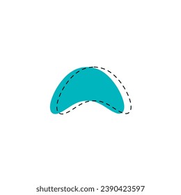 set of blobs with lines on the edges texture