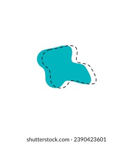 set of blobs with lines on the edges isolated