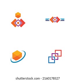 Symbol für die Logokombinationstechnologie der Blockkette