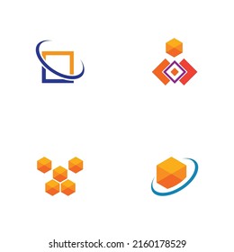Symbol für die Logokombinationstechnologie der Blockkette