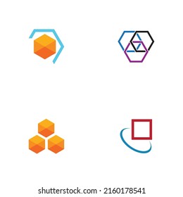 set of  Block Chain Logo Technology Icon