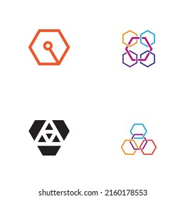 set of  Block Chain Logo Technology Icon