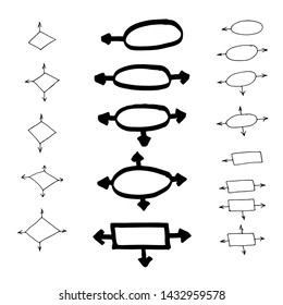 A set of block diagrams made by hand.