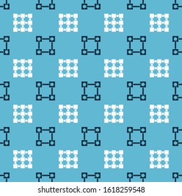 Set Blockchain technology and Blockchain technology on seamless pattern. Vector