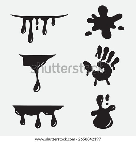 set of blood drip good for icon, symbol, element design, etc