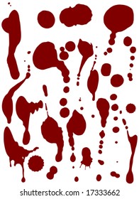 Set of blood drops 2