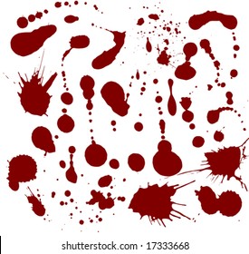 Set of blood drops 3