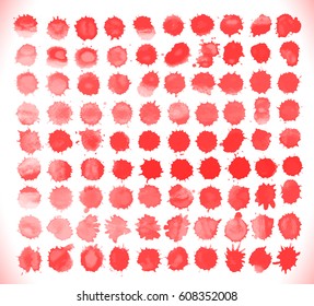Set of blood drops, splatter