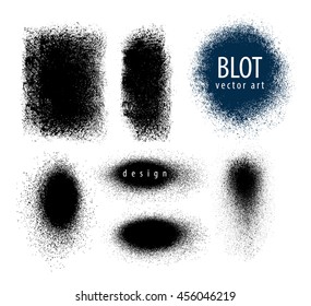 Set of blots, paint sprayer. Vector illustration