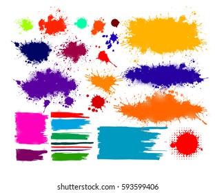 Set of blots. Vector