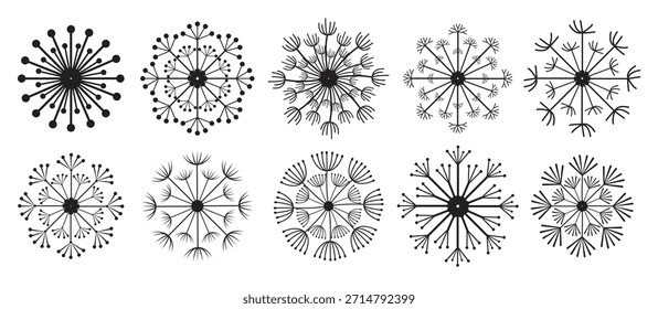 conjunto de ilustração de vetor de bola de sopro