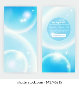 Set of blue abstract vector brochure
