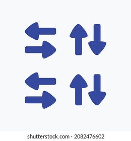 set of blue arrow designs