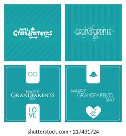 a set of blue backgrounds with white text for grandparents' day