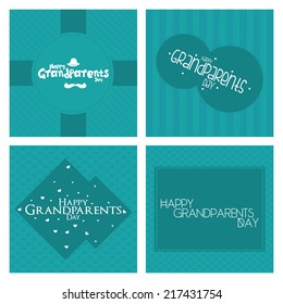 a set of blue backgrounds with white text for grandparents' day