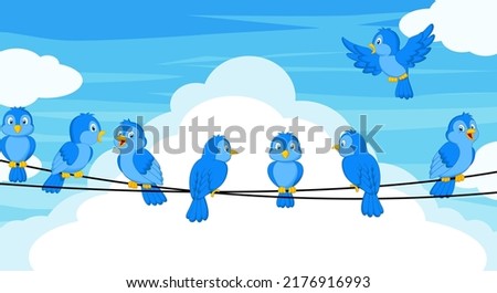 Similar – Image, Stock Photo Flock of birds sitting over green salty lagoon
