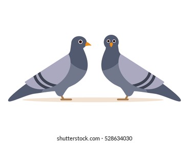 Set of blue bird in cartoon style isolation on a white background. easy to use