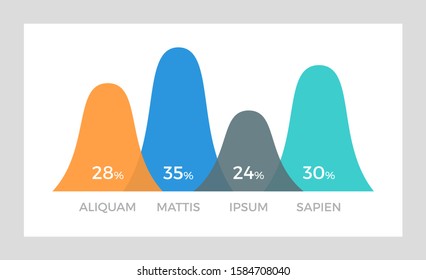 Set of blue, black, orange and turquoise elements for infographic presentation slides with charts, graphs, steps, timeline, circles, number options.
