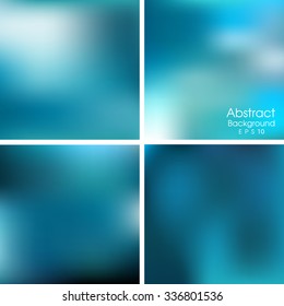 set of blue blurred background Vector