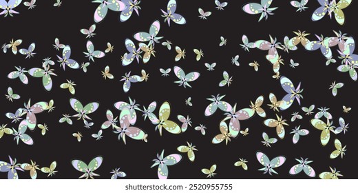 Conjunto de mariposas azules aisladas sobre fondo blanco Vector de diseño dibujado a mano de mariposa rosa