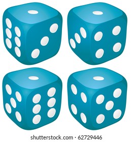 Set Blue Casino Craps Dices One Stock Vector (Royalty Free) 62729446 ...