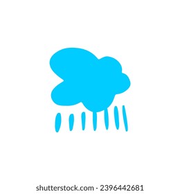 set of blue clouds with rain vector sky
