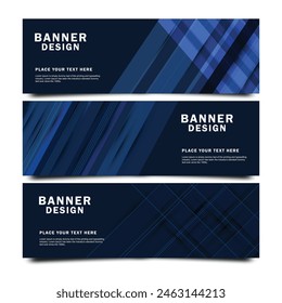 Set of Blue Corporate business social web banner and cover ads templates