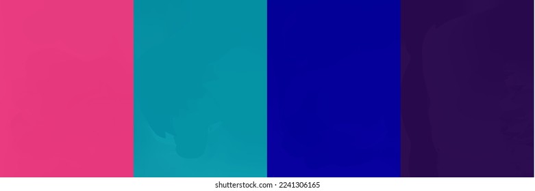 Set of blue, dark and pink vector gradients. Collection of nice looking and stylish rectangles.