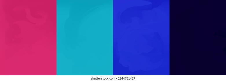 Satz von blauen, dunklen und rosafarbenen Vektorgradienten. Kollektion von schönen und stilvollen Rechtecken.