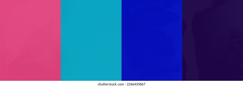Set of blue, dark and pink vector gradients. Collection of nice looking and stylish rectangles.