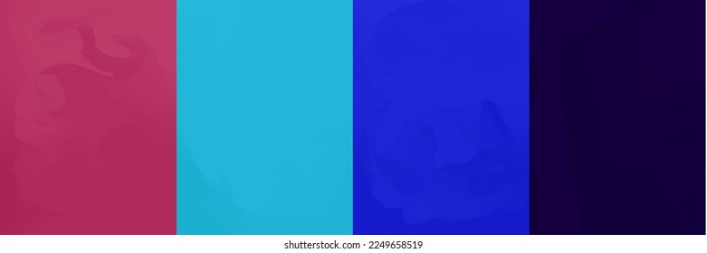 Set of blue, dark and pink vector gradients. Collection of nice looking and stylish rectangles.