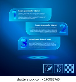 Set of blue different choice tags