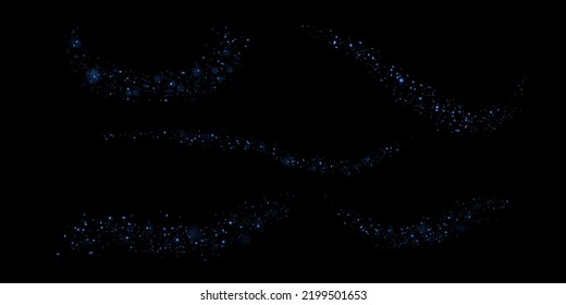 Juego de polvo azul, png claro. Fondo del efecto de las luces de bokeh. Navidad brillante fondo de polvo Navidad brillante luz de color de fondo confetti y brillo de textura para su diseño.