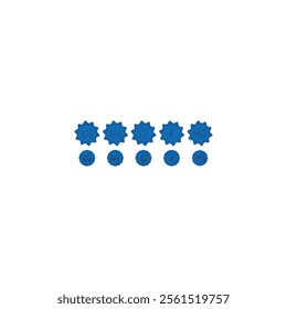 Set of blue electrolyte modern icons - Calcium, Sodium, Magnesium, Potassium and Chlorine ion symbols for Mineral product, mineralized water, health care and education