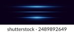 Set of blue flashes. Light neon lines, explosion of light.	
