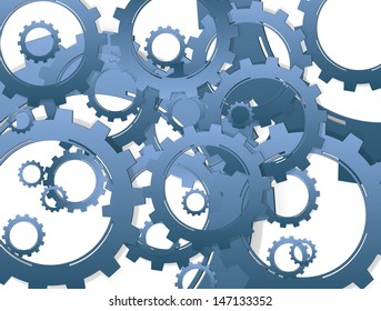 set of blue gear