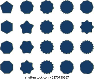 conjunto de vectores de emoticones de oro azul