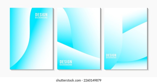Set von blauer, gradenter, abstrakter flüssiger Hintergrund Vorlage Illustration. Geeignet für Ihr Banner, Poster und Cover. Vektorgrafik-EPS10