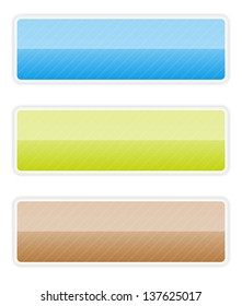 The set of blue, green and brown button / nature color button set