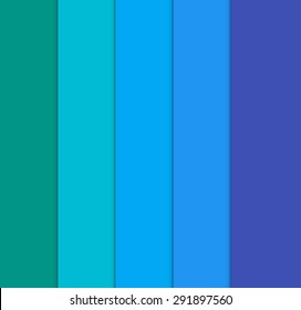 Set of blue and green papers in different variations of colors.