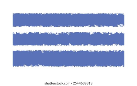 Conjunto de efecto de papel rasgado sucio azul sobre fondo blanco.